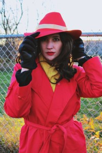 Where In The World Is Carmen Sandiego? Costume thrifted vintage secondhand hannah rupp