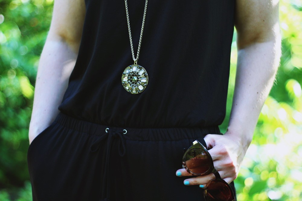 hannah rupp the outfit repeater black BB Dakota jumpsuit Gwynnie Bee Target sandals fresh face