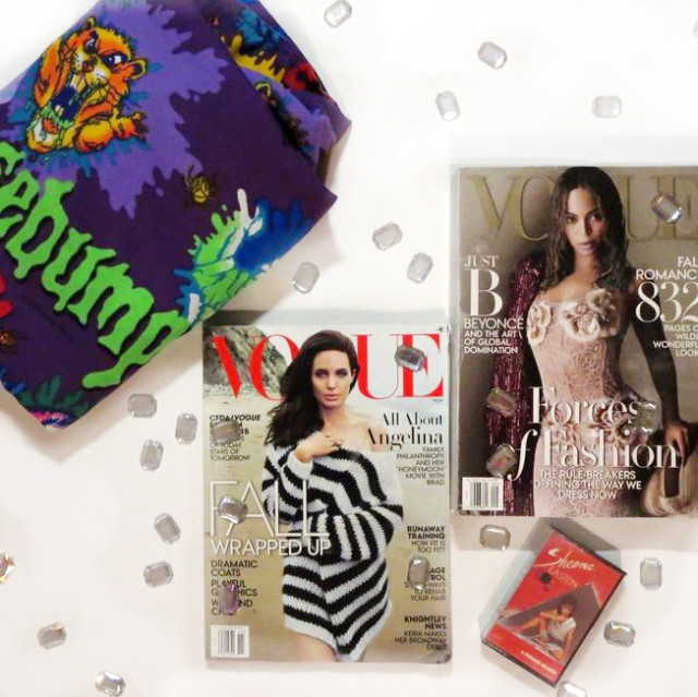 November Monthly Thrift Haul Video | The Outfit Repeater November Monthly Thrift Haul: Goosebumps bed sheet, Vogue magazines, Sheena Easton cassette tape, craft jewels