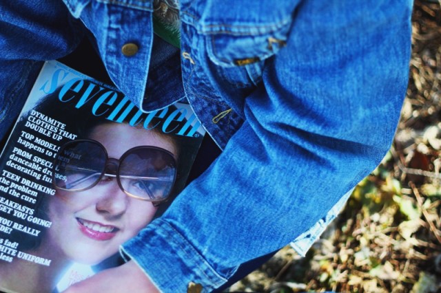1970's inspired outfit and vintage Seventeen magazine