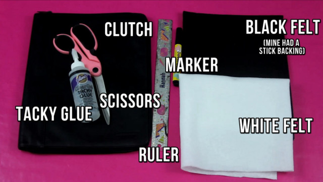 DIY Piano Keyboard Clutch | Fashion Flashback | theoutfitrepeater.com Supplies to make your own piano keyboard clutch, purse, wallet, etc.