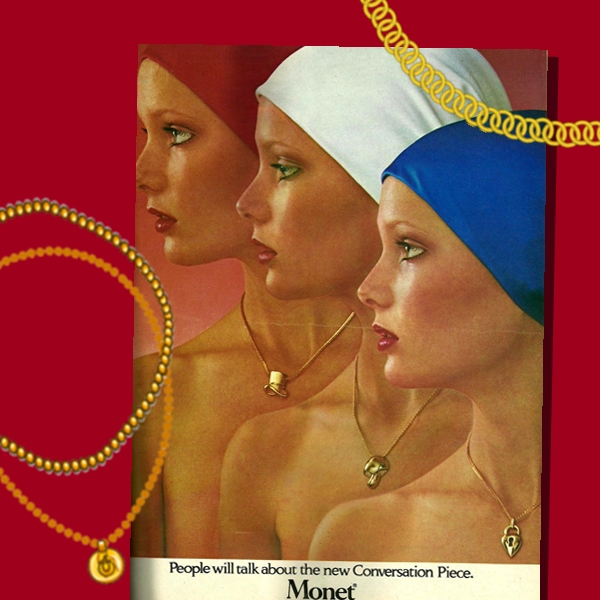 1976 Seventeen magazine advertising for Monet jewelry