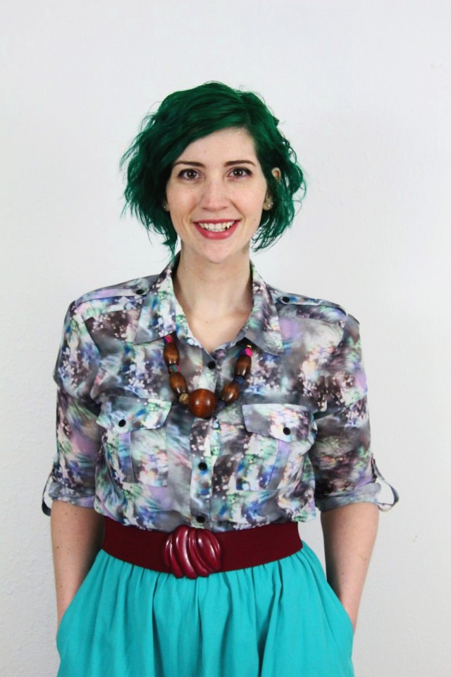 Dark pine green hair by Jerome Russell Punky Colours