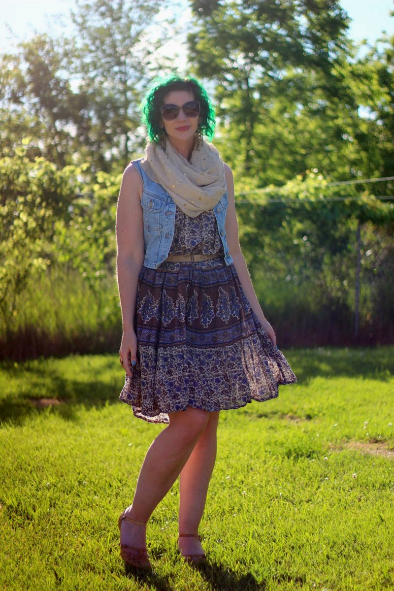 A Patterned Summer Dress Styled Two Ways