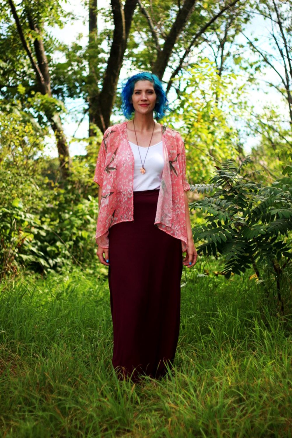 best of 2016 rewind outfit kimono summer blue hair maxi skirt the outfit repeater