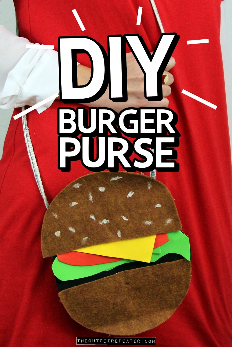 DIY Burger Purse Tutorial (No Sew!) | theoutfitrepeater.com diy-burger-purse-bag