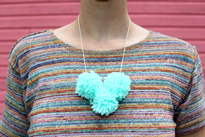 pink wall house garage, outfit lime green cardigan, rainbow crop top, high waisted jeggings american eagle sky high, brown cognac target lace up flats ballerina, diy pom pom necklace, colourpop heart on lippie stix, diy clutch purse makeup bag