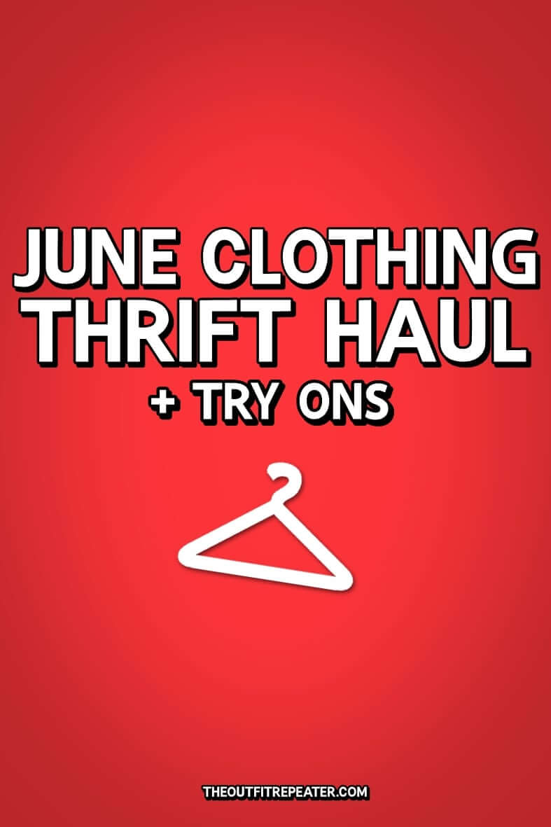 June Clothing Thrift Haul + July Thrifting Wishlist | theoutfitrepeater.com june monthly thrift haul video clothing fashion try ons the outfit repeater hannah rupp