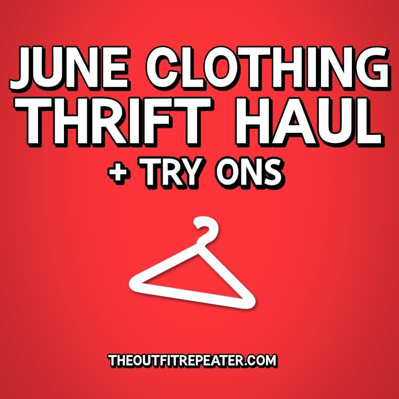 June Clothing Thrift Haul + July Thrifting Wishlist | theoutfitrepeater.com June monthly thrift haul video