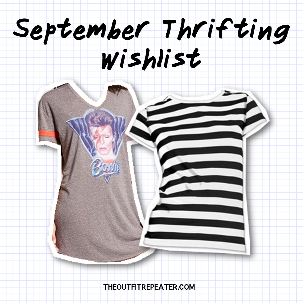 August Monthly Thrift Haul + September Thrifting Wishlist | theoutfitrepeater.com September thrifting wishlist