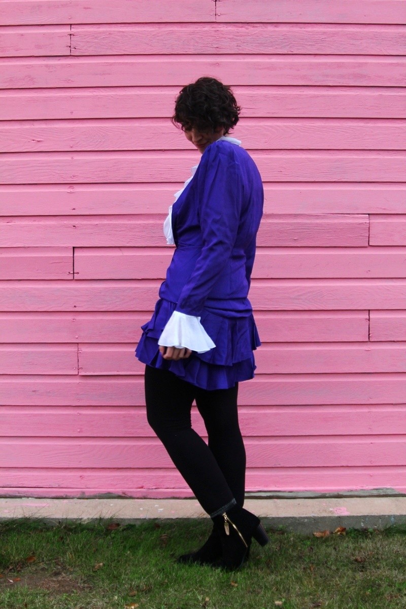 the outfit repeater hannah rupp prince halloween costume diy thrifted 1980s vintage retro idea inspired purple rockstar