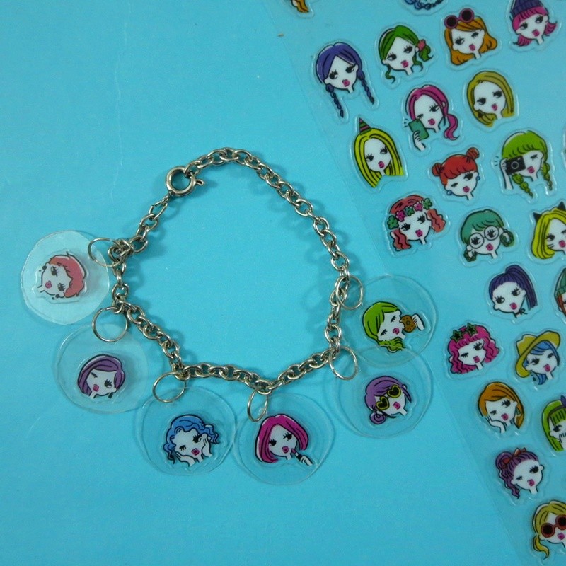 the outfit repeater hannah rupp diy charm bracelet 1980s girl gift present sticker pipsticks sponsored fashion blogger