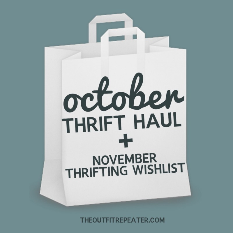 Chatty October Thrift Haul Video + November Thrifting Wishlist | theoutfitrepeater.com Chatty October Thrift Haul Video + November Thrifting Wishlist