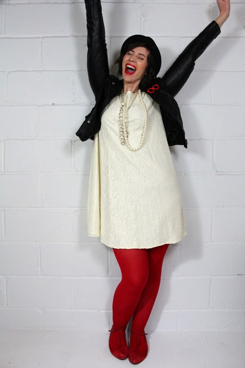 the outfit repeater hannah rupp fashion blog style evolution white dress moto jacket red