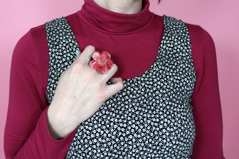 hannah rupp the outfit repeater summer dress in the winter mod thrifted white tights