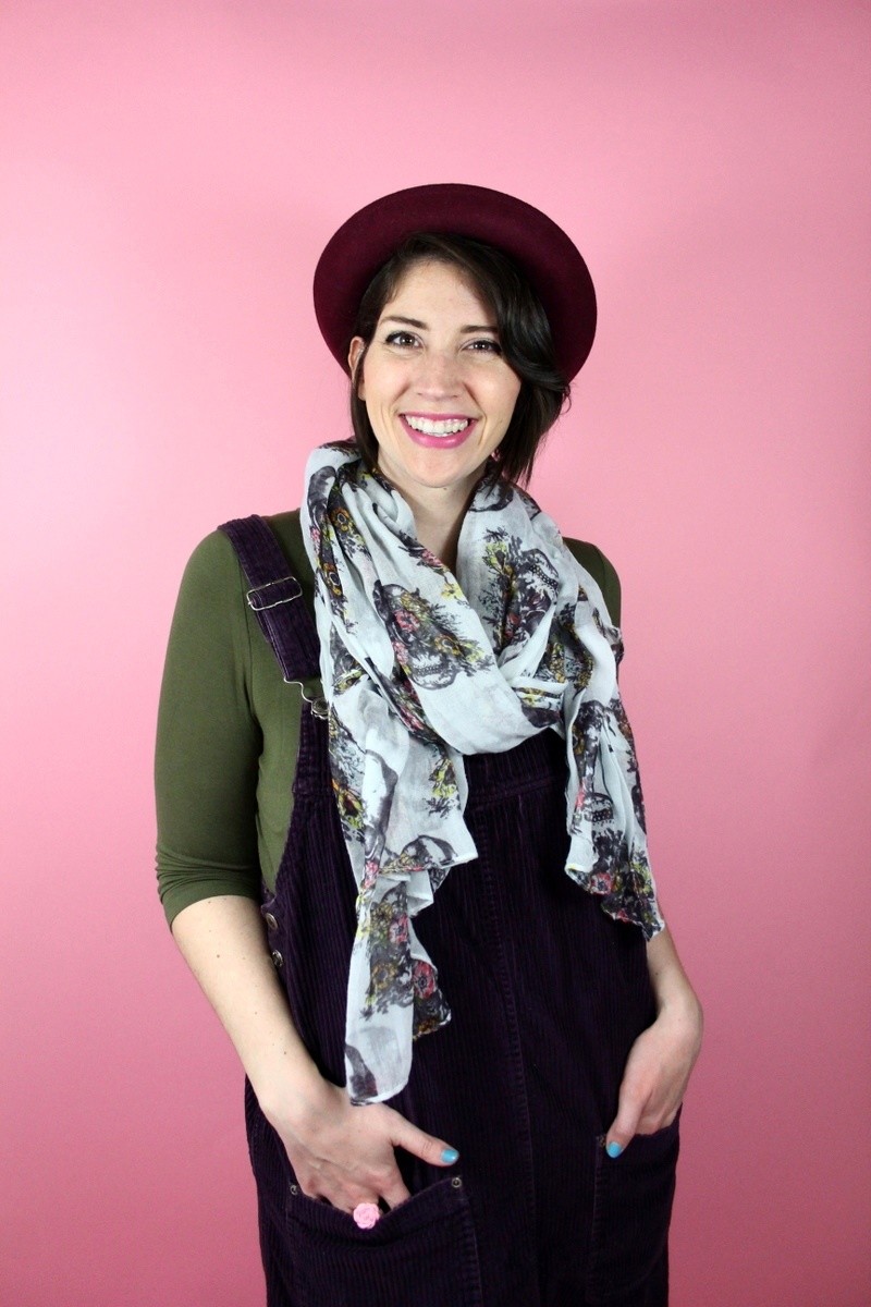 Winter Capsule Wardrobe Challenge: Day 6 | theoutfitrepeater.com the outfit repeater hannah rupp winter capsule wardrobe challenge thrifted vintage purple olive green cute