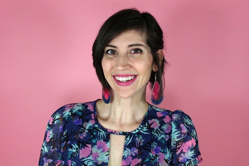 The Perfect Galentine's Day Outfit | theoutfitrepeater.com hannah rupp the outfit repeater galentine's day outfit celebrate inspiration idea purple tights romper swap.com thrifted secondhand consignment