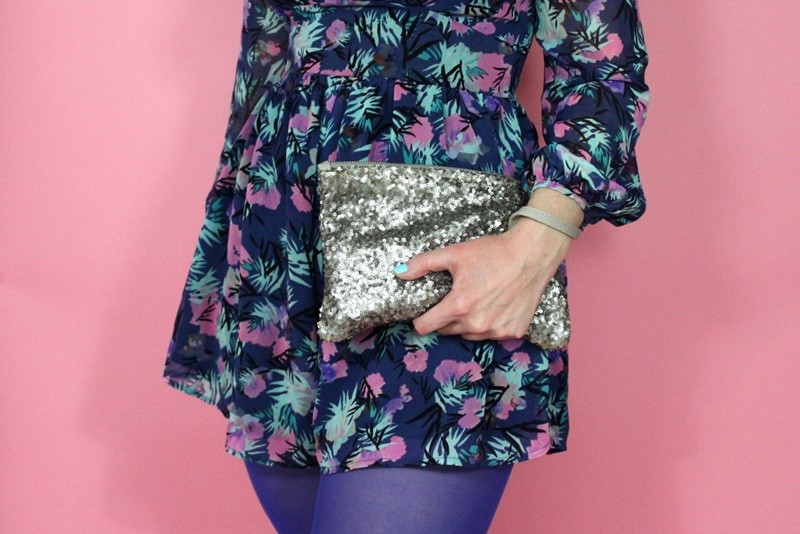 hannah rupp the outfit repeater galentine's day outfit celebrate inspiration idea purple tights romper swap.com thrifted secondhand consignment