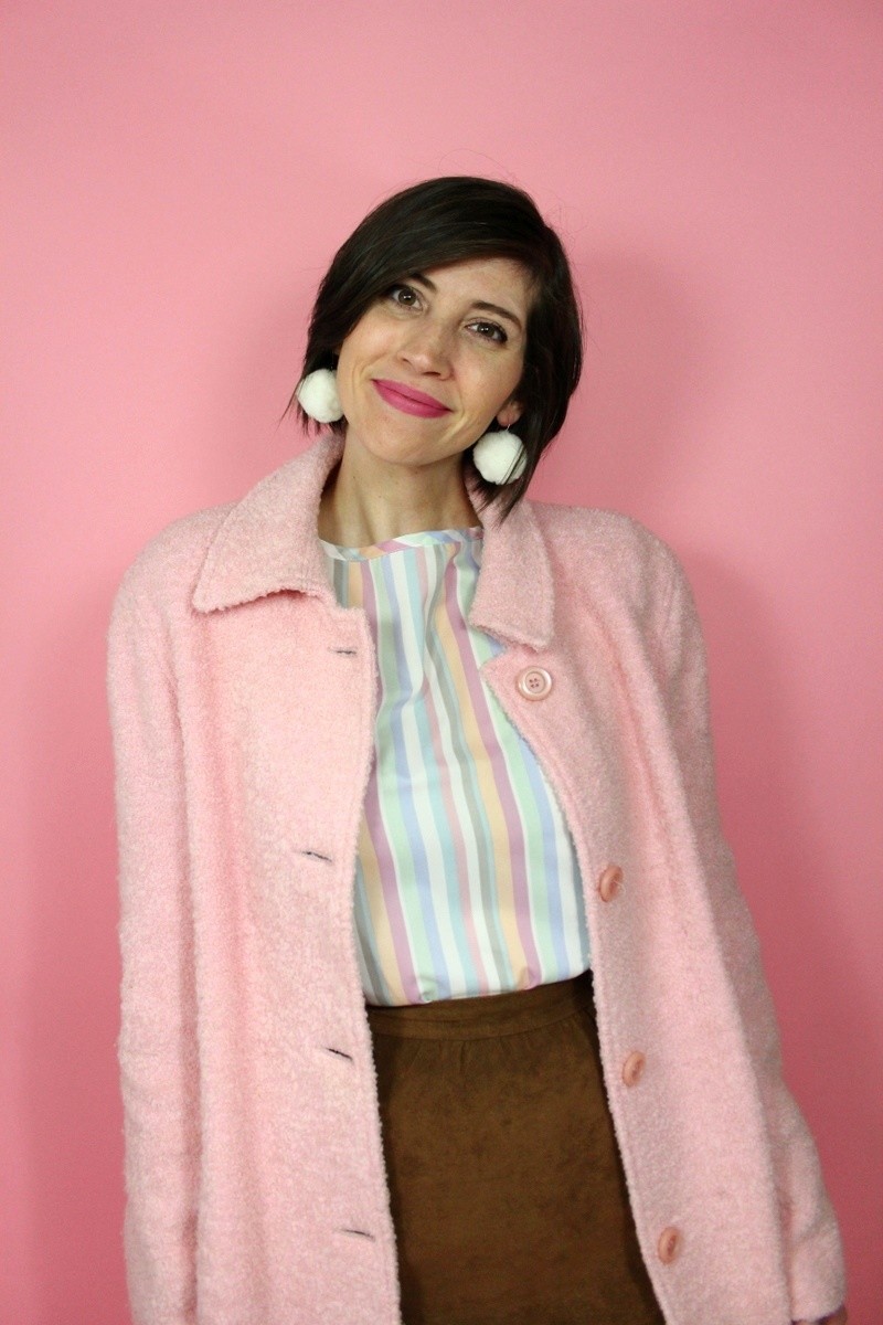 hannah rupp the outfit repeater spring pastel outfit idea ice cream vintage thrifted
