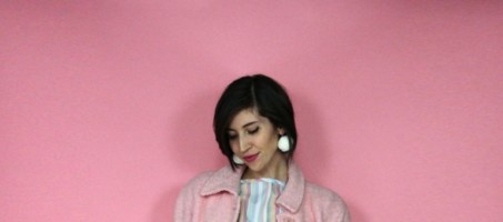 The Sweetest Outfit: Pastel Stripes & A Pink Vintage Coat