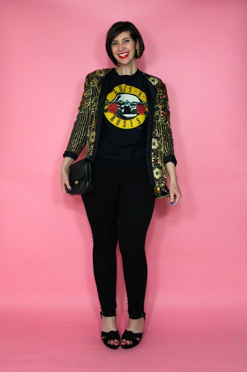 hannah rupp the outfit repeater vintage subscription box service monthly redbird 1980s concert disco sequins blazer