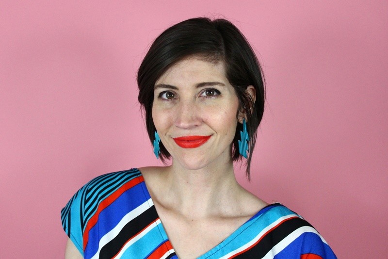 the outfit repeater hannah rupp family brother thrifting challenge striped dress we love colors tights spring fashion