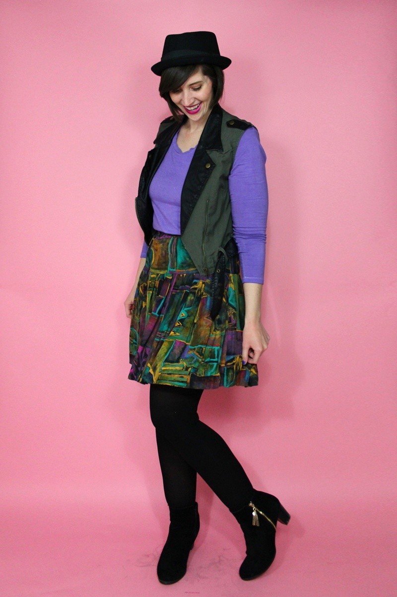 hannah rupp the outfit repeater ultra-violet spring trend pantone color of the year thrifted fashion