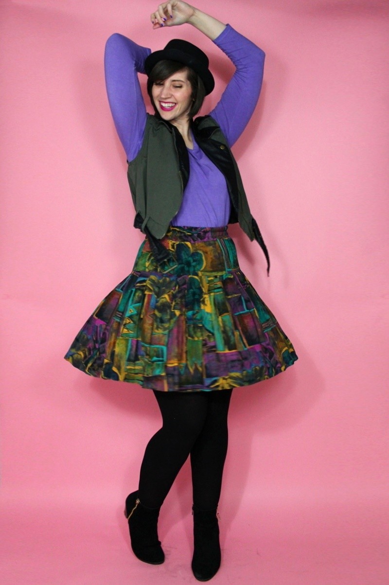 hannah rupp the outfit repeater ultra-violet spring trend pantone color of the year thrifted fashion