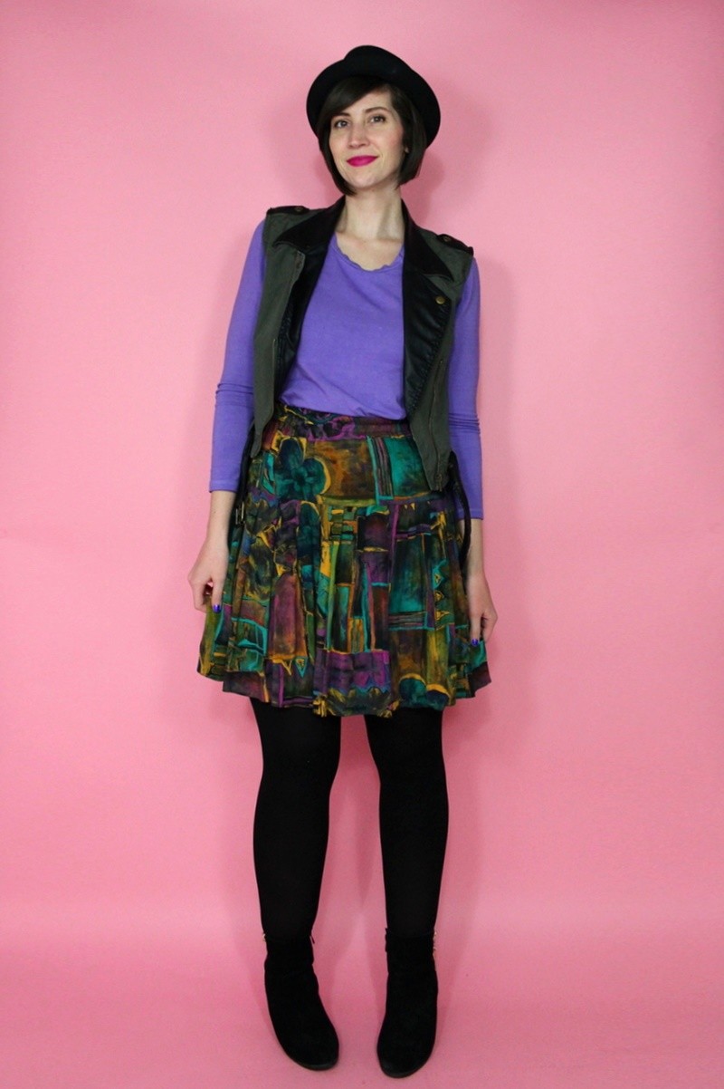 hannah rupp the outfit repeater ultra-violet spring trend pantone color of the year thrifted fashion
