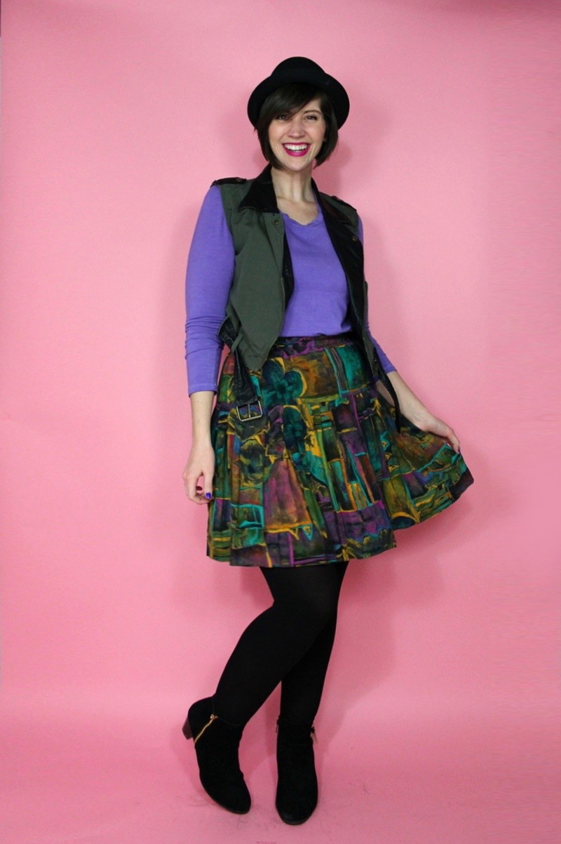 hannah rupp the outfit repeater ultra-violet spring trend pantone color of the year thrifted fashion