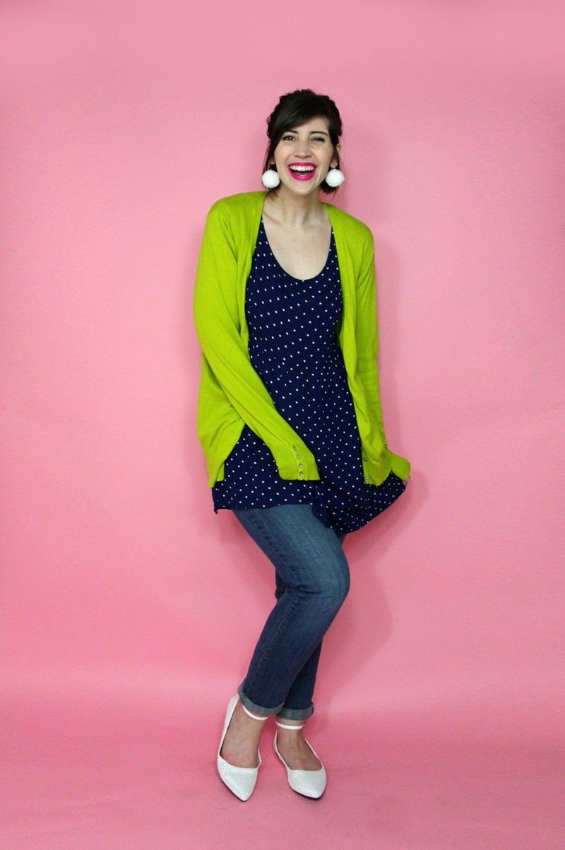 hannah rupp the outfit repeater fashion cute st. patrick's day outfit march 17th thrifted