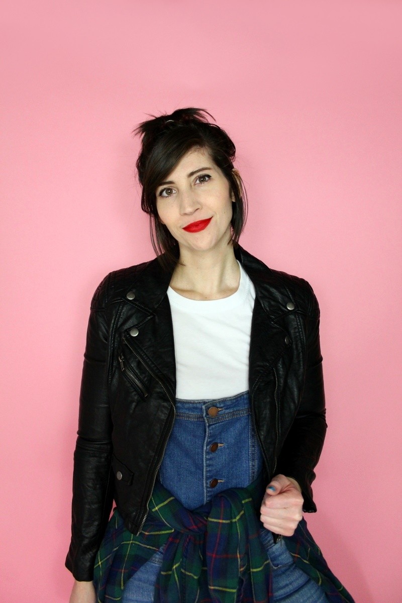 denim overalls the outfit repeater hannah rupp thrifted fashion spring