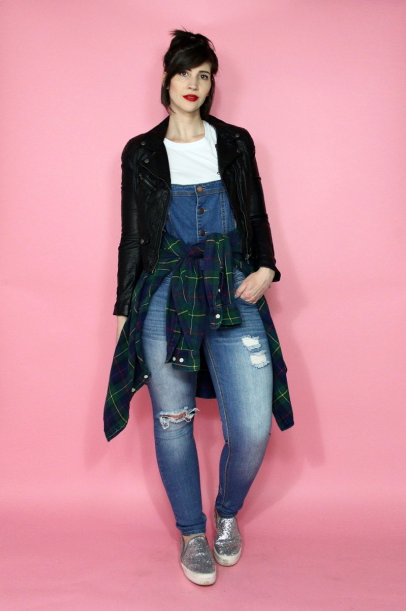 denim overalls the outfit repeater hannah rupp thrifted fashion spring