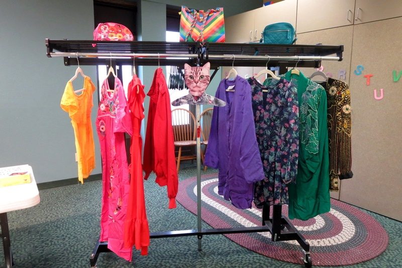 hannah rupp the outfit repeater thrift blog monroe public library program colorful closet
