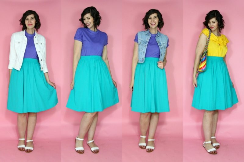 hannah rupp the outfit repeater colorful summer capsule wardrobe challenge