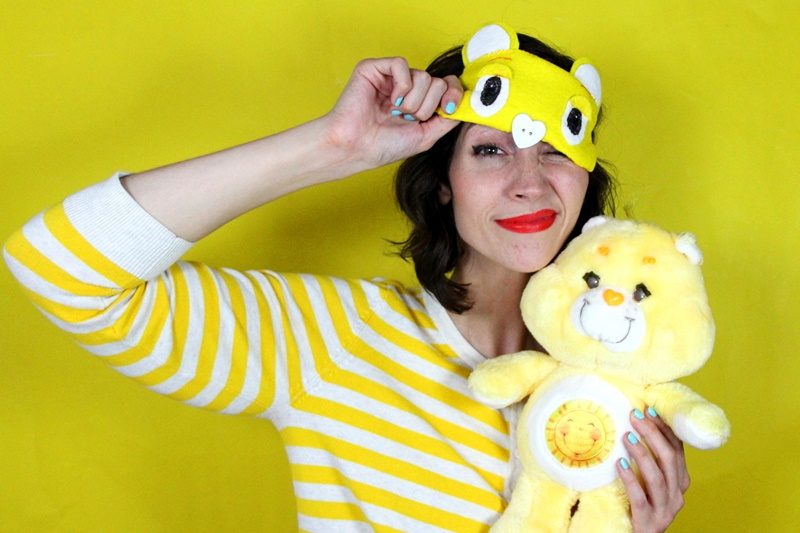 DIY Care Bear sleeping eye mask how to tutorial retro funshine 1980s hannah rupp the outfit repeater