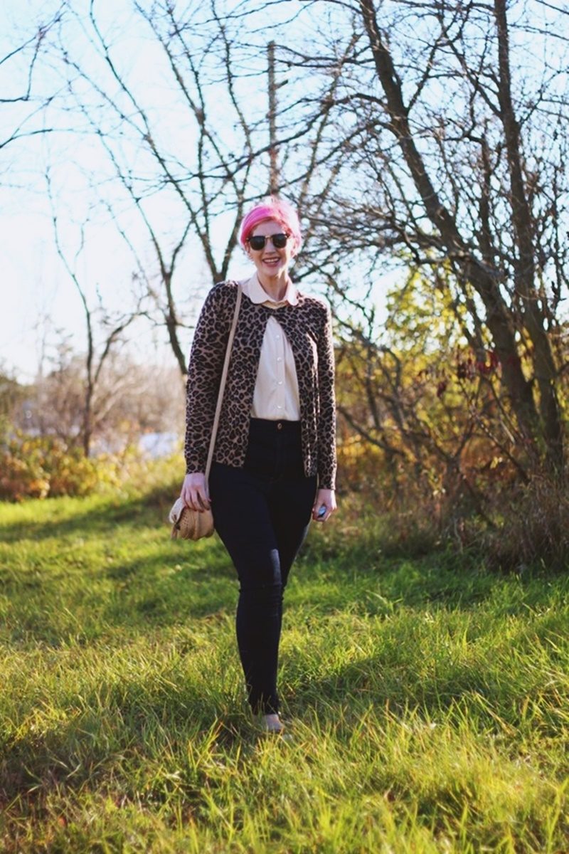 fall 2018 fashion trends in your closet vintage thrifted animal print monochrome 1980s hannah rupp the outfit repeater