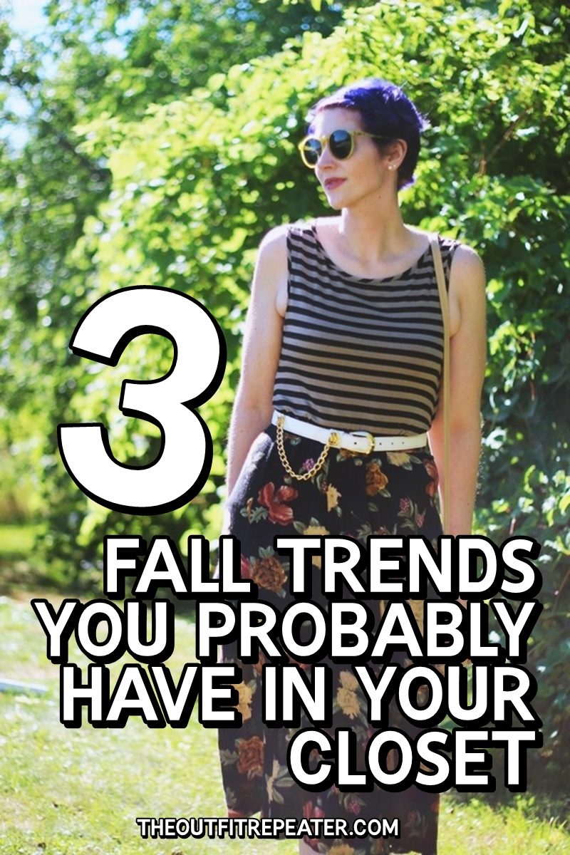 fall 2018 fashion trends in your closet vintage thrifted animal print monochrome 1980s hannah rupp the outfit repeater