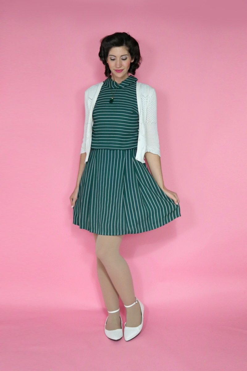 the outfit repeater hannah rupp vintage 1940s style thrifted dress arsenic and old lace