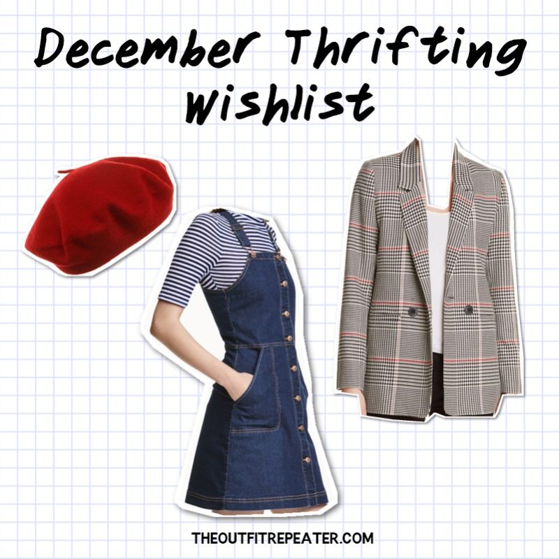 $20 November Monthly Thrift Haul + December Thrifting Wishlist | www.theoutfitrepeater.com November Thrift Haul Video 2018 December thrifting wishlist hannah rupp the outfit repeater