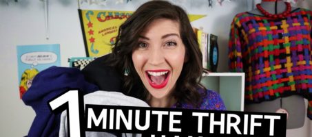 One Minute January Monthly Thrift Haul Video + February Thrifting Wishlist