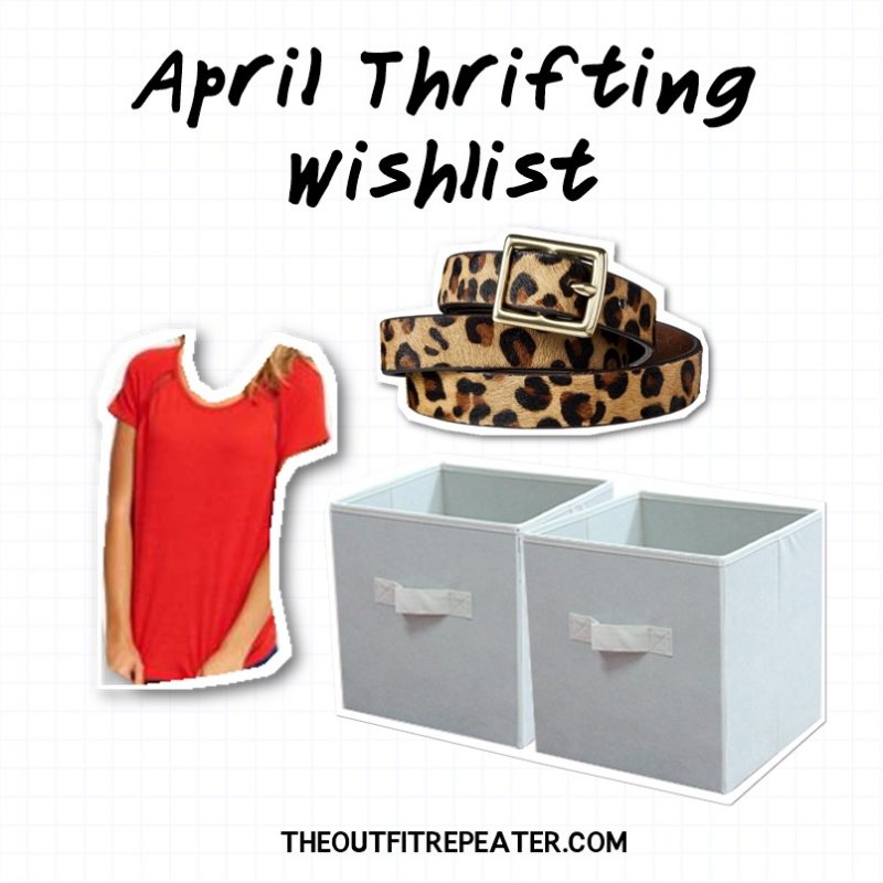 March Monthly Thrift Haul Video + April Thrifting Wishlist | theoutfitrepeater.com march thrift haul video goodwill 2019 hannah rupp the outfit repeater