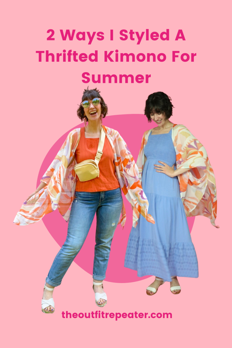 2 Ways To Style A Thrifted Kimono For Summer | www.theoutfitrepeater.com