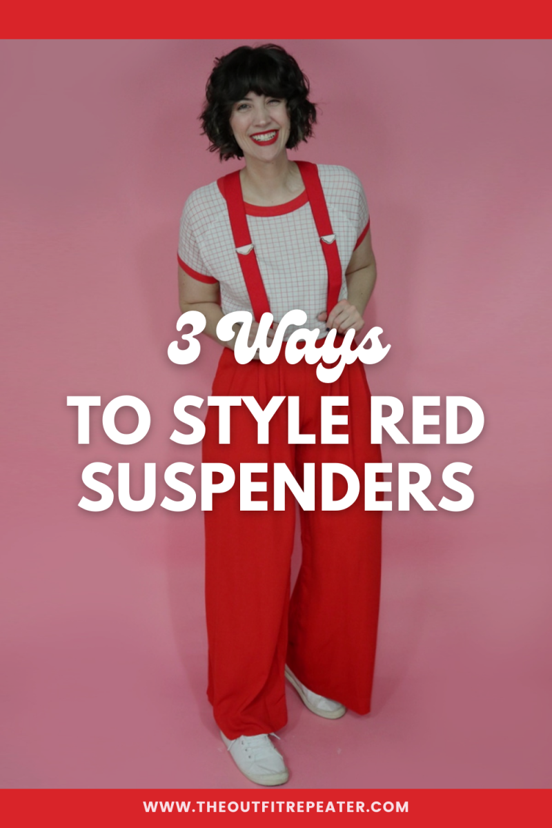 3 Stylish Ways To Wear Red Suspenders | www.theoutfitrepeater.com