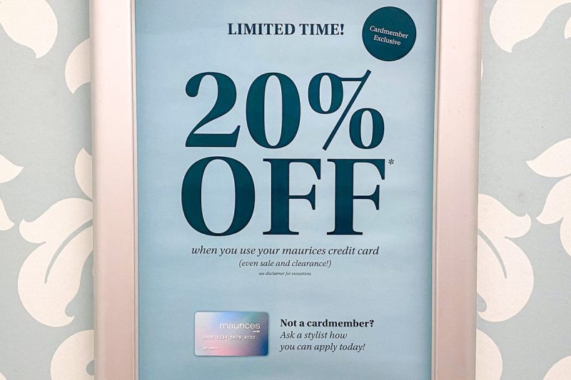 Maurices Shopping Hacks That Will Save You Lots Of Money maurices credit card holder 10% discount or 20% off your first purchase