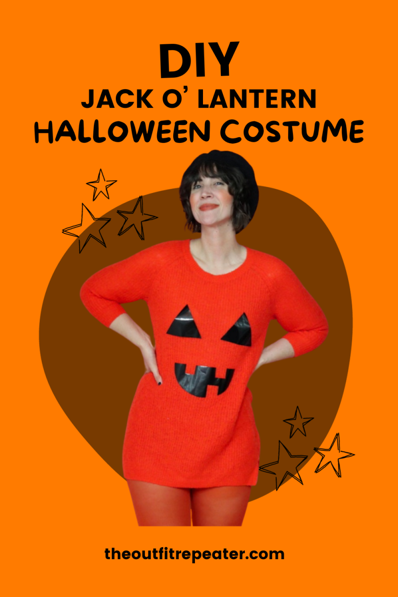 A DIY Jack-o'-Lantern Halloween Costume www.theoutfitrepeater.com